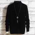 thumbnail image 5 of Suéter de punto de cuello alto para hombre, otoño e invierno, jersey de cuello alto, novedad, sudadera para hombre, estilo coreano, calidad Y2k, 5 of 5