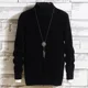 thumbnail image 5 of Suéter de punto de cuello alto para hombre, otoño e invierno, jersey de cuello alto, novedad, sudadera para hombre, estilo coreano, calidad Y2k, 5 of 5