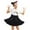 Black, variant on JUoaLXG Toddler Girls Casual Dresses Solid Color Rainbow Print Crew Neck Short Sleeve A Line Mesh Tutu Dress Daily-Wear,Black,4-6 Years