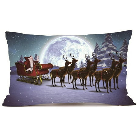 Shop Throw Pillows Hot Sale Merry Christmas Home Shops Sofa Bed Car Seat Rectangle Throw Pillow Case Decorative Cushion Cover Xmas Home Festival Decoration Supplies ()