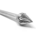 thumbnail image 2 of SJ-5 Double Cut Cone 60 Degree 1/2" x 7/16" Carbide Burr Bur Tool Die Grinder Bit 1/4" Shank, 2 of 6