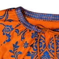 thumbnail image 7 of Gamivast Women Boho Shift Dress Floral Print Tie Neck Short Sleeve Tunic Mini Dress Summer Beach Loose Fit Casual Vacation Party Flowy Sun Dress Wear, 7 of 7