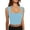 Blue, variant on Aayomet Crop Tops Women's Sleeveless Central Single-Row Clasp Club & Night Out Crop Tank Top,Gray S