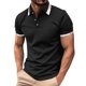 thumbnail image 1 of Camisas de Verano Casuales de los Hombres Botón de Manga Corta con Solapa, Camisa de Malla Transpirable para la Oficina, el Trabajo Y las Vacaciones, 1 of 7