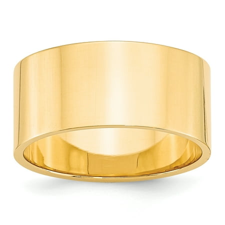 14kt Yellow Gold 10mm Ltw Flat Wedding Ring Band Size 4.5 Classic Fine Jewelry Ideal Gifts For Women Gift Set From Heart
