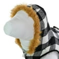 thumbnail image 6 of Vibrant Life Dog Clothes: Black & White Buffalo Plaid Peacoat, Large, 6 of 9