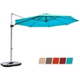 thumbnail image 2 of Costway Parasol Déporté de Patio 11 Pieds Rotation 360 Degrés Base Inclinable en Aluminium Turquoise, 2 of 9