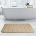 thumbnail image 2 of NEWEEN Bath Mats for Bathroom Non Slip - Memory Foam Bath Mat Coral Velvet Super Water Absorbent Polyster Soft Shaggy Anti-Slide For Bathroom Floor Rug - 20" x 32", 2 of 7