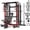 Black P43 with weight benc, variant on TOSSFD All-in-One Home Gym Workout Station: Smith Machine, Power Cage, Dual Pulley Cable Crossover – Full Body Exercise System