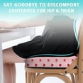 thumbnail image 3 of Premium Polka Pattern Memory Foam Seat Cushion Ergonomic Chair Pad for Office Chair, Car, Airplane & Bleachers Sciatica, Tailbone Hip & Back Pain Relief - Chair Cushion for Long Office Workers., 3 of 5