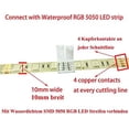 thumbnail image 3 of RGB 5050 LED Strip Connector 4 Pin Quick Connectors for 10mm Wide SMD 5050 RGB Waterproof and Non-Waterproof RGB LED Strip, Free Soldering (10pcs) [Energy Class A++], 3 of 5