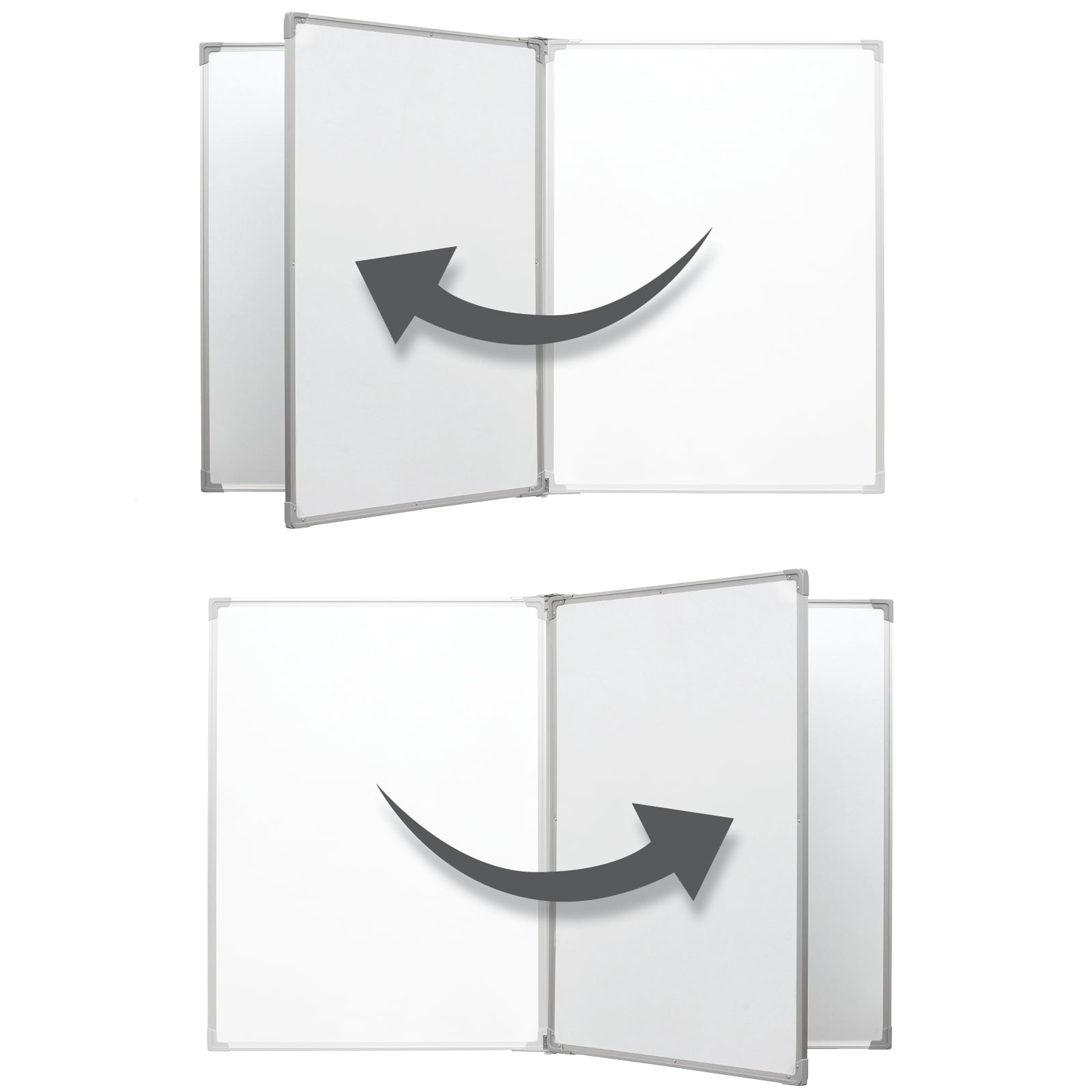 40" x 60" Wall Mounted Split Folding Whiteboard