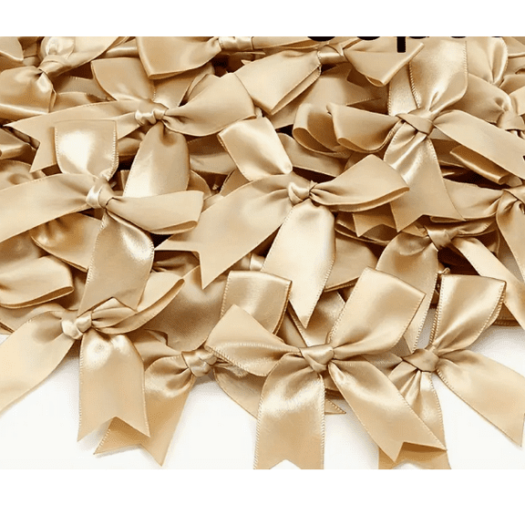 12 ct  Gold  Bow Satin Ribbon