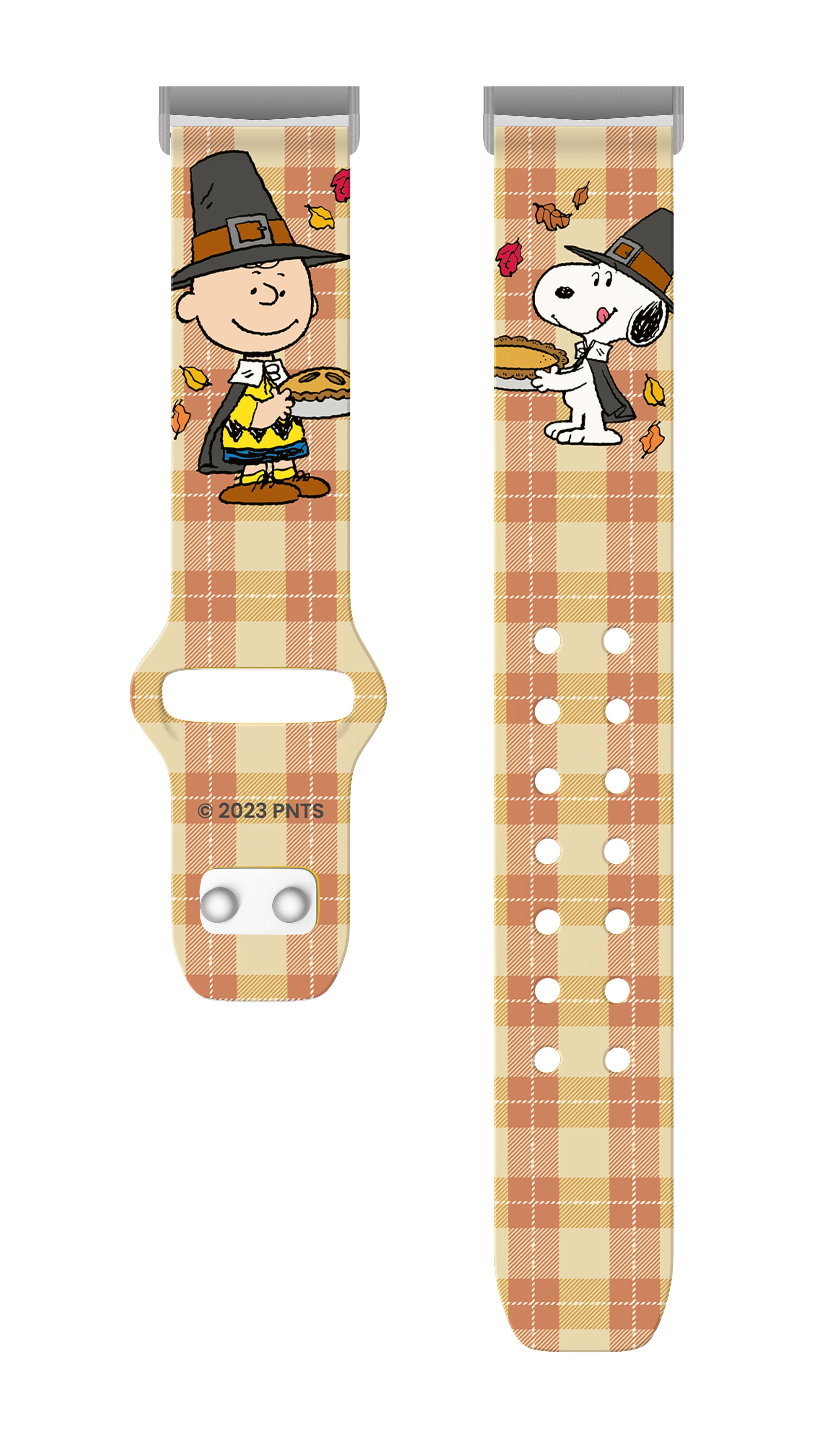 Peanuts Thanksgiving HD Unisex Watch Band Compatible with FitBit Verssa 3 & Sense (20mm Short Thanksgiving Pies) by Affinity Bands