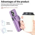 thumbnail image 2 of TECH CIRCLE Case for iPhone 13 Pro Max, [Built-in 2 Micro-SIM Card Slots] Slim Soft Shockproof Protective Cover with Ring Holder Stand + Card Holder Pocket + Eject Pin Holder - Lavender, 2 of 8