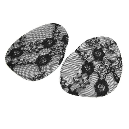 1 Pair Black Silicone Lace High Heel Comfy Forefoot Pad Foot Support Cushion Insole