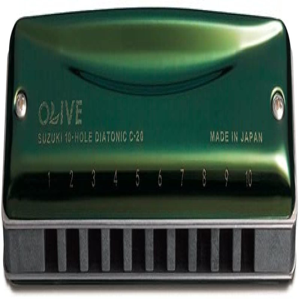 Suzuki Olive Diatonic Harmonica in the key of Bb