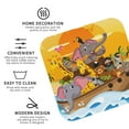 thumbnail image 4 of Kll Square Drink Coasters Set Of 4,Pu Leather Absorbent Coasters Set Decorative Coffee Cup Coasters Housewarming Gift For Home Decor-Animals On Noah'S Ark1, 4 of 9
