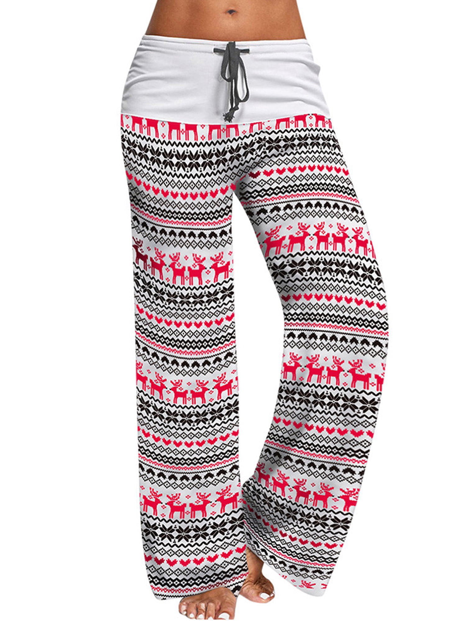 Sunisery Ultra Soft Printed Stretch Jersey Christmas Pajama Pants for ...