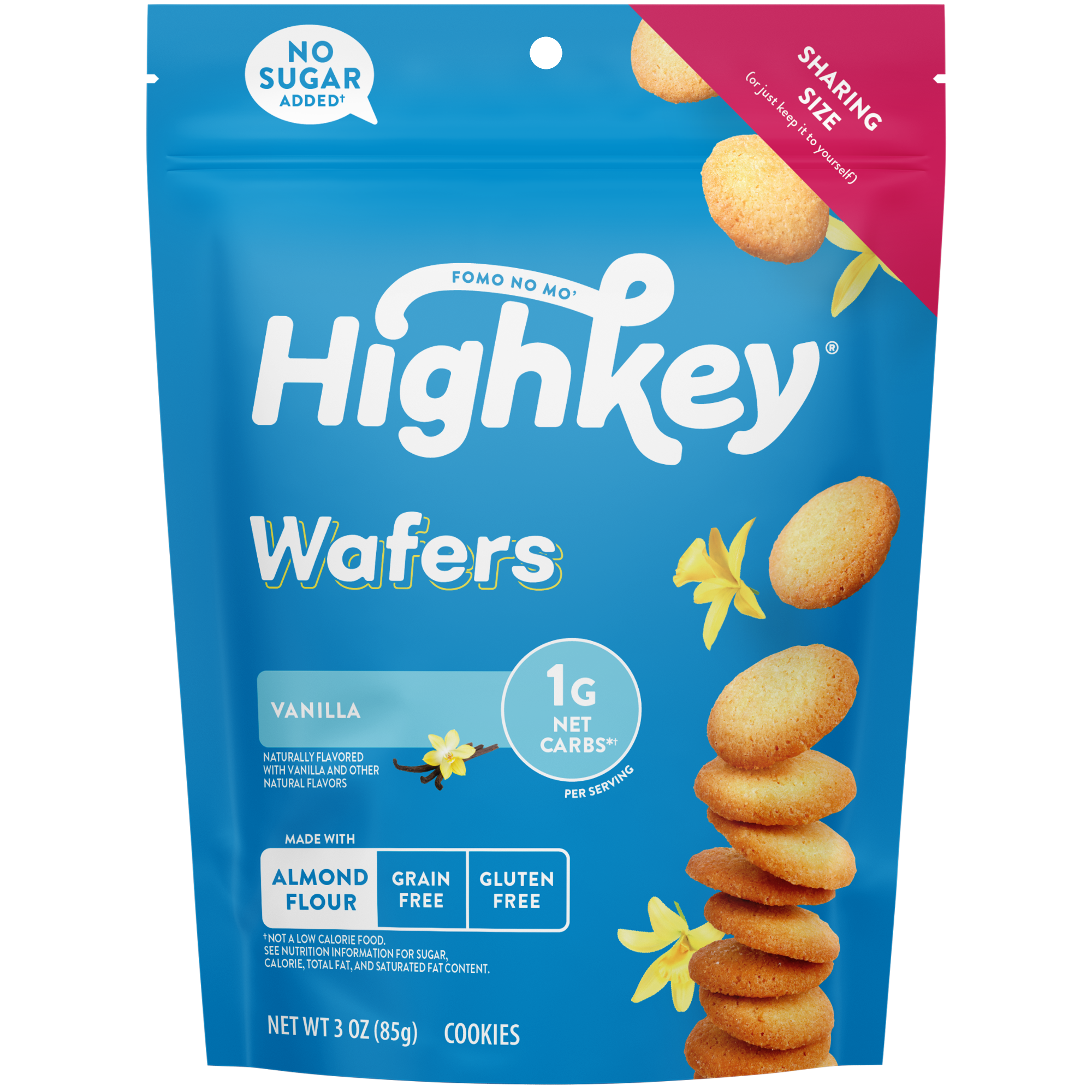 HighKey Sugar Free Cookie, Low Carb Keto Snacks, GlutenFree Vanilla