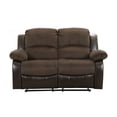 thumbnail image 5 of Lexicon Cranley Traditional Microfiber Double Reclining Loveseat in Chocolate, 5 of 8