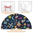 thumbnail image 6 of Kll 30" Christmas Tree Skirt Colorful Space Xmas Tree Skirts Mat For New Year Xmas Holiday Party Indoor Outdoor Home Decoration, 6 of 9