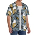 thumbnail image 2 of Kdxio Men's Hawaiian Shirt for Men Short Sleeve Shirt Cartoon Squirrel on Branch Summer Casual Holiday Beach Button Down T-Shirts, 2 of 5