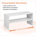 thumbnail image 3 of Organizador de zapatos Hencawima, expandible, 2 niveles, 15 a 24 pares, 3 of 9