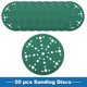 thumbnail image 3 of Discos de lijado únicos de 6 pulgadas, 49 agujeros, grano 40, papel de lija redondo con gancho y bucle de óxido de aluminio verde, 50 piezas, 3 of 6