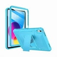 thumbnail image 1 of wonima44 Soke Case for iPad (A16) 11th Generation 11-inch 2025, iPad 10th Generation 10.9-inch 2022, with Built-in Screen Protector and Kickstand, Rugged Full Body Protective Cover - Cyan Blue, 1 of 1