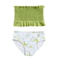 thumbnail image 3 of Girl's Floral Bikini Set Crop Top Flounce Two Piece Swimsuits Swimwear Kids Bathing Suits, 3 of 7