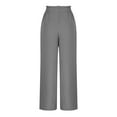thumbnail image 5 of Posijego Womens Wide Leg Dress Pants Tie Knot Elastic High Waist Work Pants Business Casual Office Trousers, 5 of 7