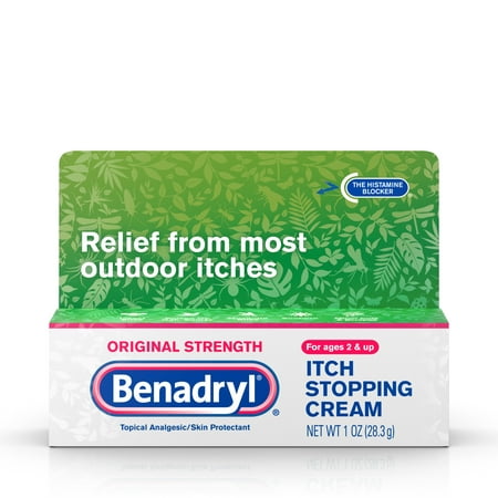 Benadryl Original Strength Itch Relief Cream, Topical Analgesic, 1