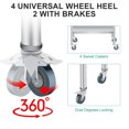 thumbnail image 4 of Studyset Stainless Steel Table for Prep & Work 30 x 24 Inch with Backsplash and 4 Caster Wheels, Commercial Heavy Duty Table with Adjustable Under Shelf for Commercial Kitchen Restaurant Busines, 4 of 8