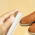 thumbnail image 3 of Cepillo de limpieza de gamuza para zapatos | Cepillo de goma de terciopelo de piel de ciervo | Cerda suave de microfibra | Mango de plástico | Portátil | Amarillo | Elimina la suciedad y el polvo |, 3 of 5