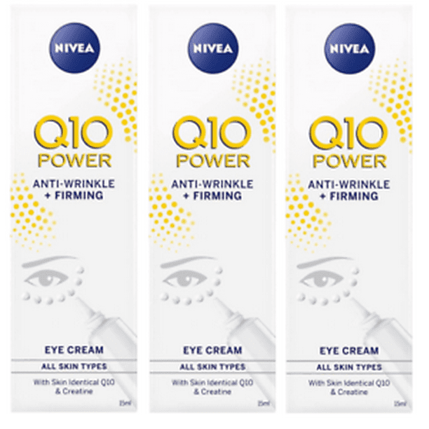 Nivea Q10 Power Anti Wrinkle and Firming Eye Cream, 0.5 oz (3 Pack