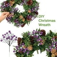 thumbnail image 3 of 12Pcs Christmas Artificial Glitter Berry Branch,Purple Artificial Christmas Tree Picks Decoration,11.4In Large Glittery Twigs for DIY Xmas,Wreath,Holiday and Home Decor, 3 of 6