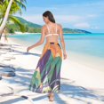 thumbnail image 7 of FORMRS Womens Long Sarong Beach Wrap Semi-Sheer Bikini Skirt Bathing Swimsuit Cover Up, Abstract Animals, 7 of 7