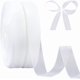 thumbnail image 1 of 2 rollos de 100 yardas de cinta de organza blanca fina de 5/8 pulgadas, gasa de seda transparente, malla de tul transparente, cintas de tela a granel, 1 of 9