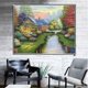 thumbnail image 4 of Bosque casa paisaje pintura de diamantes de imitación paisaje cristal punto de cruz decoración del hogar imagen de diamante Scienceny JJ14138-04, 4 of 6