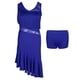 thumbnail image 4 of Vestido de Baile Latino con Borlas Macarena Azul L, 4 of 8