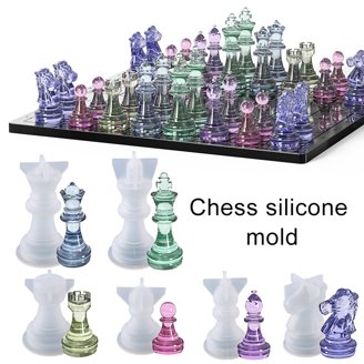 2Pcs Mini Small Chess Pieces Resin Molds...