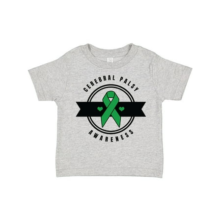

Inktastic Cerebral Palsy Awareness with Green Ribbon and Banner Gift Toddler Boy or Toddler Girl T-Shirt
