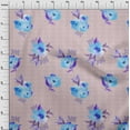 thumbnail image 3 of oneOone Organic Cotton Poplin Twill Fabric Chevron|Watercolor Leaves & Peony Floral_Printed Craft Fabric BTY 42 Inch Wide, 3 of 4