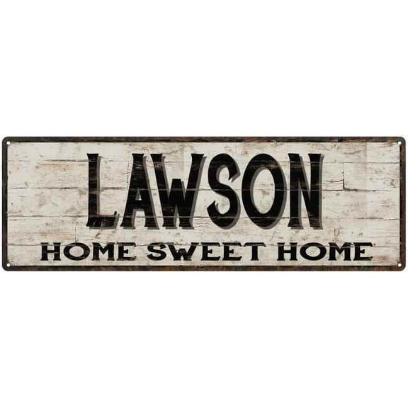 LAWSON Rustic Home Sweet Home Sign Gift 6x18 Metal Decor 206180084235