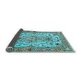 thumbnail image 2 of Ahgly Company Indoor Round Medallion Light Blue Traditional Area Rugs, 3' Round, 2 of 4