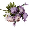 thumbnail image 4 of Luyue Vintage peonía artificial flores de seda ramo hogar boda decoración Xemadio JQWJ317-3, 4 of 5