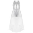 thumbnail image 3 of renvena Robe Maxi à Sequins pour Filles, Robe Sans Manches en Chiffon pour Enfants, Concours, Mariage, Fête, Fille de Fleurs Ivoire 8, 3 of 7