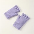 thumbnail image 4 of Fashionable Knitted Gloves with Half Finger Warm and Comfortable Thick Liner Gloves for Students Office Writing Reading pi nk, 4 of 5