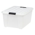 thumbnail image 2 of IRIS Boîte de Rangement en Plastique de 42 L avec Boucles, Perle, Lot de 4, 2 of 9